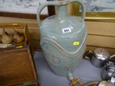 Large twin handled pottery urn