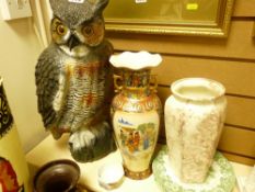 Large plastic ornamental owl (ideal for deterring seagull fouling) and a quantity of miscellaneous