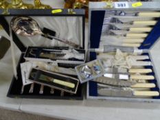 Selection of cased cutlery