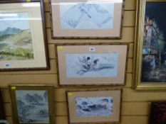 Four framed Oriental prints