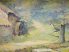 J CURNON oil on panel - 'The Old Mill'