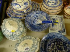 Parcel of blue and white china including 'Aquila' dinnerware