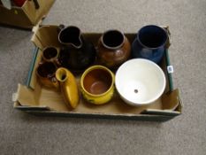 Box of pottery, planters etc