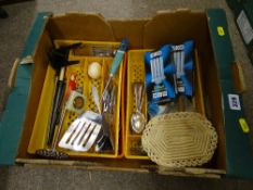 Box of kitchen flatware
