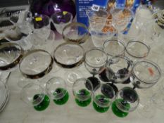 Mixed selection of stylish and other drinking glassware