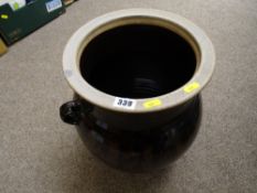 Good sized twin handled pottery pot