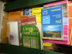Box of Ordnance Survey and other mixed maps