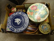 Box of vintage tins