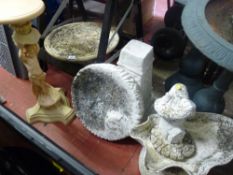 Parcel of stone and other material garden ornaments