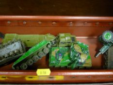 Parcel of Dinky and similar military vehicles