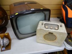 Vintage television by Murphy and an Everene Sky Queen wireless