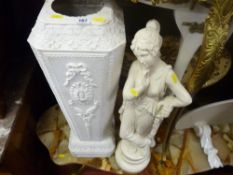 Composite statue of a maiden on a non-associated plinth