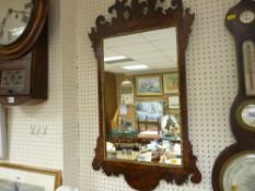 Georgian mahogany wall mirror