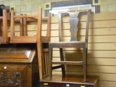 Set of six farmhouse style dining chairs and one other