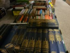 Four boxes of mixed books including well bound volumes of 'Children's Encyclopaedia' etc