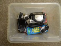 Tub of cameras, calculators etc