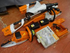 Parcel of excellent Stihl garden equipment, HSA 86 hedgetrimmer, MSA 160C chainsaw, HLA 65 long