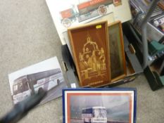 Quantity of framed transport and other pictures and prints