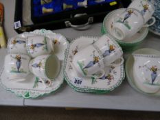 Decorative patterned Shelley teaset