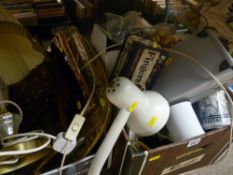 Large parcel in several boxes and loose of household and other items including table lamps etc E/T