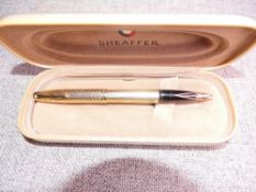 Vintage Gold plated Sheaffer Imperial fountain pen with Barleycorn pattern. gold plated trim and