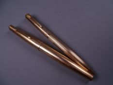 Vintage Parker 65 Custom Insignia 12 ct RG fountain pen and pencil set