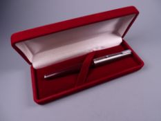 Vintage maroon Parker 61 Classic fountain pen with satin Lustraloy cap (in box)
