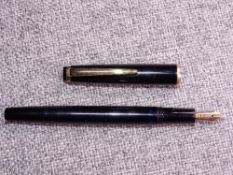 Rare vintage black hexagonal Montblanc Monte Rosa fountain pen