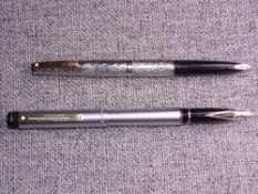 Vintage Rhodium flashed Lady Sheaffer 925 Seaspray with Barley Corn finish fountain pen. Vintage