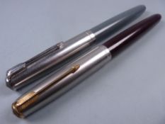 Vintage burgundy Parker 51 fountain pen with Lustraloy cap and jewel and gold filled clip and a