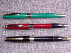 Vintage Black Sheaffer Imperial IV fountain pen with gold plated trim and Touchdown filling