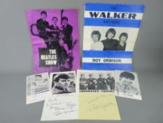 'THE BEATLES' AUTOGRAPHS WITH OTHERS, to include a 1960's programme for The Beatles Show presented