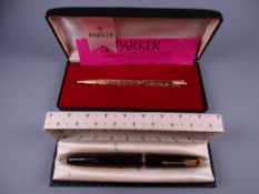 Vintage Gold filled Parker 65 Cumulus Insignia ballpoint pen with gold plated trim, in original