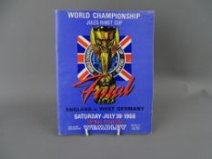 A 1966 ENGLAND -v- WEST GERMANY WORLD CUP FINAL SOUVENIR PROGRAMME