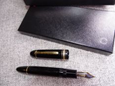 Large vintage black Montblanc Meisterstuck fountain pen No 149 in Montblanc box (not original)