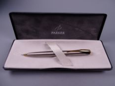 Modern (2001 - 2004) stainless steel Parker Inflection Flighter mechanical pencil with gold plated