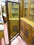 A REGENCY MAHOGANY CHEVAL DRESSING MIRROR, 164 cms high