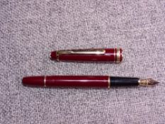 Wine Montblanc Meistersrtuck fountain pen un-inked