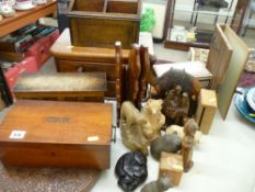 Large parcel of mixed treen ware