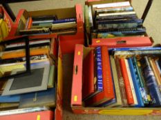 Four boxes of mixed books