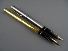 Sheaffer pens - Targa fountain pen and an Imperial brass Targa fountain pen