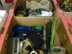 Two boxes of household items, crockery etc