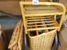 Parcel of treen and wicker ware etc