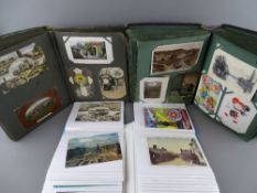 Three albums containing excellent postcard collection