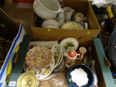 Two boxes of mixed porcelain