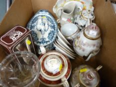 Parcel of mixed porcelain and glassware