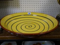 Slipware style shallow bowl