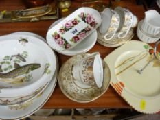 Parcel of mixed porcelain including a trout decorated Shelley bowl etc