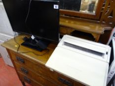 Small Samsung LCD TV and a word processor E/T