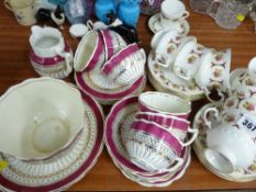 Quantity of teaware in several patterns including Royal Standard and others